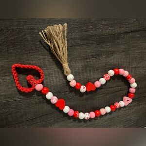 Heart Beaded Garland with Tassel